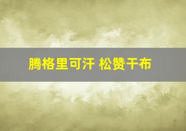 腾格里可汗 松赞干布